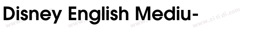 Disney English Mediu字体转换